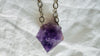 Pendant - Huge Amethyst Necklace with Chunky Silver Chain, Maximalist Sterling Silver Jewelry, Unique Statement Jewelry for Women. 2503