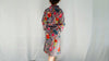 Cotton Velvet Luxurious Printed Robe. Floral Velveteen Bathrobe