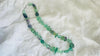 Long Fluorite Necklace. Handmade Beaded Jewelry. Beautiful Blue Green Stone. Statement Necklace.