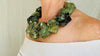 Rutilated Prehnite Necklace. Maximalist Stone Jewelry. Handmade Sterling Silver Components