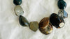 Green Jasper, Ammonite and Pyrite Necklace. Designer Stone Choker. 4069