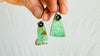 Chrysoprase & Sterling Silver Earrings. 2497