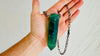 Natural Green Quartz Crystal Pendant Necklace. Sterling Silver. Atelier Aadya. Medicine Necklace. 2688