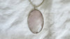 Huge Rose Quartz & Silver Pendant Necklace. SCRATCH N DENT. 2337