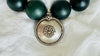 Serpentine and Antique Indian Pendant Necklace. Dark Green Matte Stones.