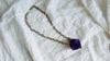 Pendant - Huge Amethyst Necklace with Chunky Silver Chain, Maximalist Sterling Silver Jewelry, Unique Statement Jewelry for Women. 2503