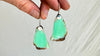 Chrysoprase & Sterling Silver Earrings. 2335