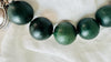 Serpentine and Antique Indian Pendant Necklace. Dark Green Matte Stones.