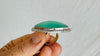 Oversized Chrysoprase Ring. Gorgeous Color. Adjustable. 0719