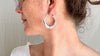Fat Hoop Earrings India. Sterling Silver. 1085