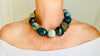 Green Jasper, Pyrite & Garden Quartz Necklace. Medicine Jewelry. Sterling Silver Handmade Choker.