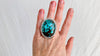 Turquoise and Silver Ring. Size 6.5. 0822