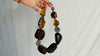 Dramatic Amber Necklace. Antique Sterling Silver Beads. Maximalist Designer Jewelry. IN COMPLIANCE with Etsy Regulations