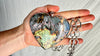 Huge Labradorite Heart Pendant Necklace. Chunky Silver Chain. Sterling Silver. 2288