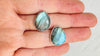 Labradorite Post Earrings. Flashy Blue Stone. Handmade Sterling Silver Jewelry. Small Gift for Her 0928