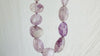 Long Amethyst Necklace. Natural Stone Beaded Designer Jewelry.