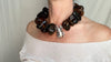 Huge Amber & Beetle Beaded Necklace. Mexican Amber. Dramatic and Gorgeous!