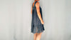 Mexican Gauze Dress. Slate Gray. V Neck. All Cotton