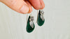 Guatemalan Jade Earrings. Handmade Sterling Silver Jewelry. Mayan Jade Earrings. 4002