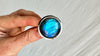 Labradorite Cocktail Ring. Handmade Sterling Silver Jewelry. Size 7. 0639