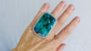 Azurite Malachite Oversized Ring. Gorgeous. Size 7.75. 0401