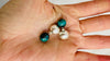 Chrysocolla Barbell Earrings. Handmade Designer Earrings. Sterling Silver Jewelry. Gift for Her. 2668