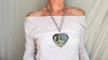 Huge Labradorite Heart Pendant Necklace. Chunky Silver Chain. Sterling Silver. 2288