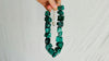 Malachite Beaded Necklace. Chunky Natural Malachite. Handmade Designer Jewelry.