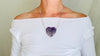 Natural Amethyst Heart Pendant Necklace. Sterling Silver. Atelier Aadya. Medicine Necklace. 2682