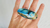 Labradorite Two Finger Ring. Adjustable Sizing. Handmade Sterling Silver. Gorgeous Flash. 4047