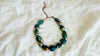 Blue Onyx Beaded Necklace. Sterling Silver.