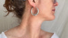 Fat Hoop Earrings India. Sterling Silver. 1085
