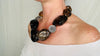 Dramatic Amber Necklace. Antique Sterling Silver Beads. Maximalist Designer Jewelry. IN COMPLIANCE with Etsy Regulations