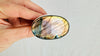 Oversized Labradorite Cocktail Ring. Beautiful Blue Flash Jewelry. Adjustable Sizing. 2607