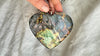 Huge Labradorite Heart Pendant Necklace. Chunky Silver Chain. Sterling Silver. 2288