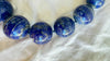 Lapis Lazuli Necklace. Large Spheres. Sterling Silver. 0821