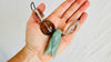 Aventurine Cicada and Smoky Quartz Pendant Necklace. Medicine Necklace. 2317