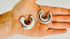 Fat Hoop Earrings. Sterling Silver. Atelier Aadya. High Style Super Shiny Jewelry.