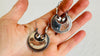 Vintage Oaxacan Media Luna Earrings. Sterling Silver. Mexico. Frida Kahlo. 4058