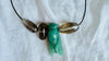 Aventurine Cicada and Smoky Quartz Pendant Necklace. Medicine Necklace. 2318