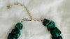 Malachite Beaded Necklace. Chunky Natural Malachite. Handmade Designer Jewelry.