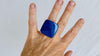 Lapis Lazuli Silver Ring. Adjustable. Sterling Silver. 0715