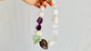 Ammonite & White Jade Necklace with Prehnite, Fluorite and Selenite. Medicine Necklace.2115