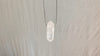 Quartz Crystal Pendant Necklace. Snake Chain. Sterling Silver. 0300