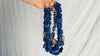 Lapis and Karen Silver Beaded Multistrand Necklace. - Aadya Bazaar