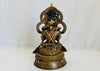 Gold Plated Nepalese Yab Yum Statue of Vajrasatva Embracing Shakti. Copper