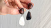 Jasper Earrings & Silver Drop. Sterling Silver. 1332