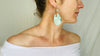 Turquoise & Sterling Earrings. Pale Green 0223 - Aadya Bazaar