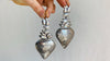 Sacred Heart Silver Earrings. Oaxaca . Mexico. Frida Kahlo. 0968